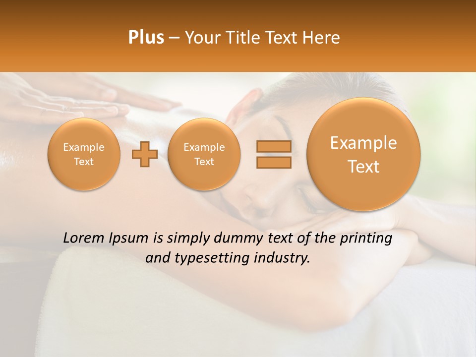 A Woman Getting A Back Massage At A Spa PowerPoint Template