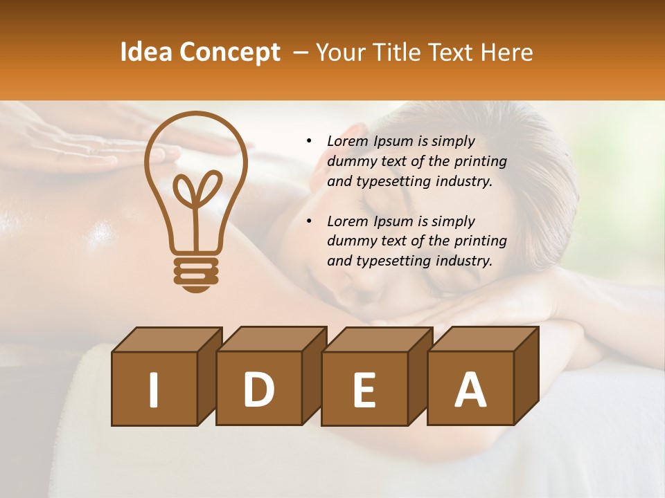 A Woman Getting A Back Massage At A Spa PowerPoint Template