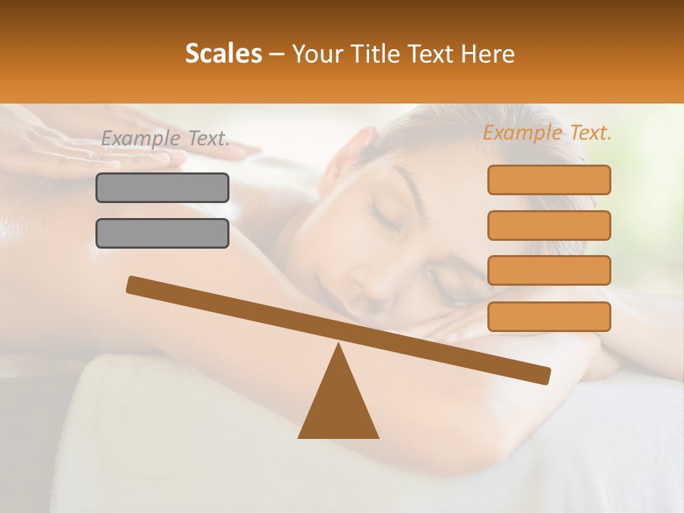 A Woman Getting A Back Massage At A Spa PowerPoint Template