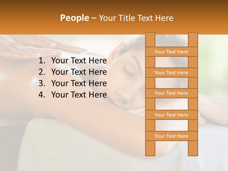 A Woman Getting A Back Massage At A Spa PowerPoint Template