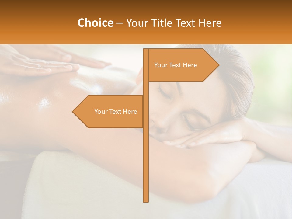 A Woman Getting A Back Massage At A Spa PowerPoint Template