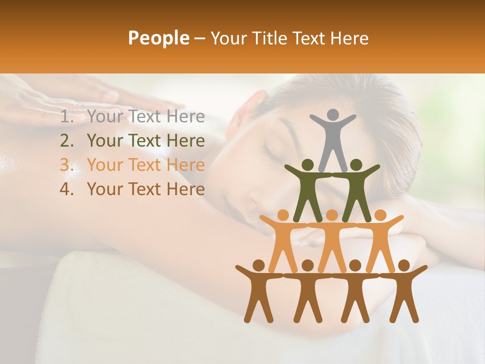 A Woman Getting A Back Massage At A Spa PowerPoint Template