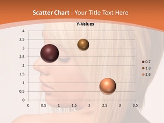 A Woman With Blonde Hair Is Looking Down PowerPoint Template