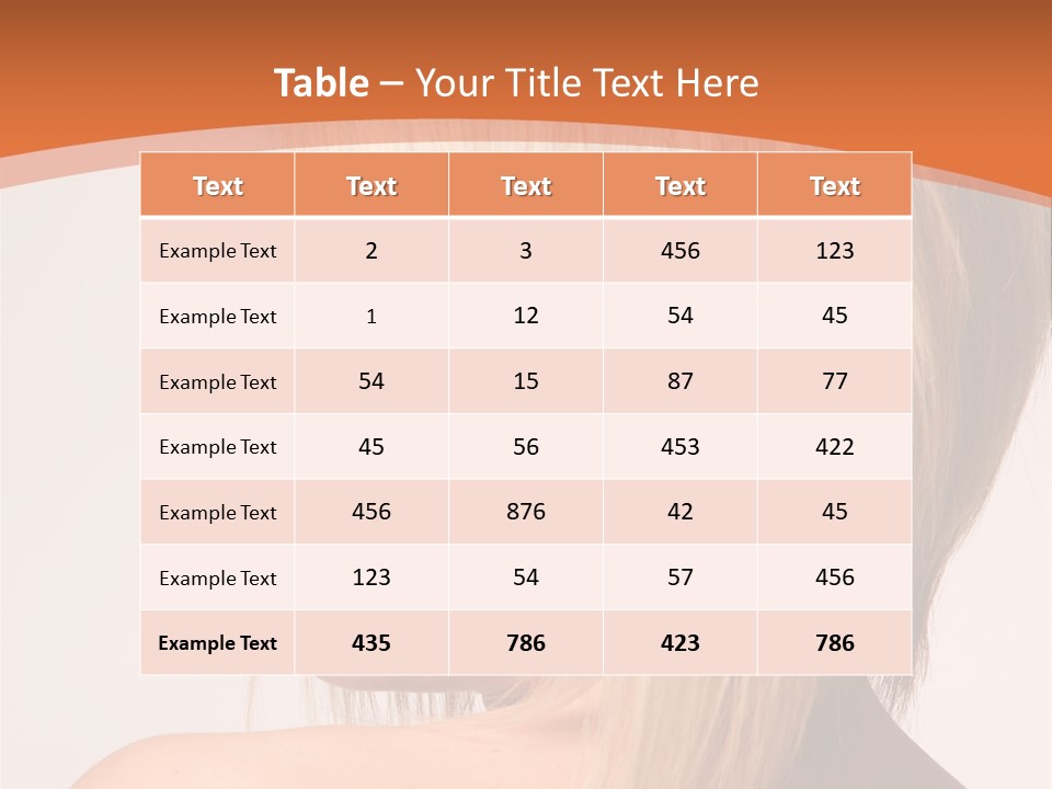 A Woman With Blonde Hair Is Looking Down PowerPoint Template