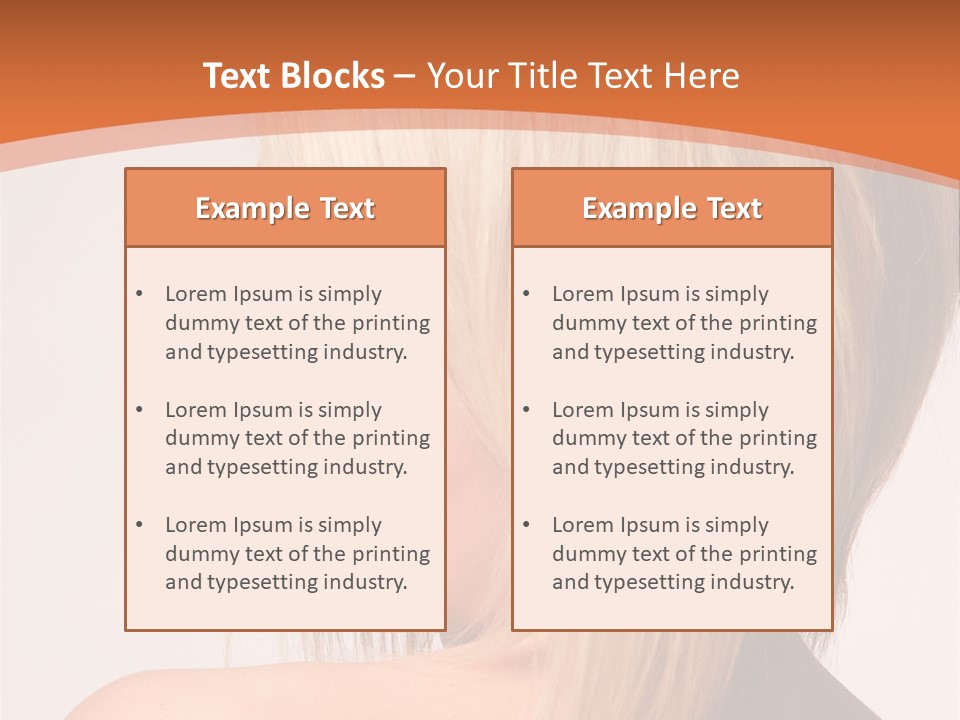 A Woman With Blonde Hair Is Looking Down PowerPoint Template