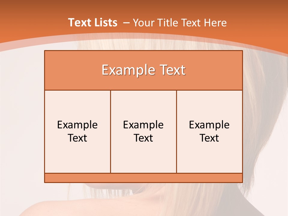 A Woman With Blonde Hair Is Looking Down PowerPoint Template