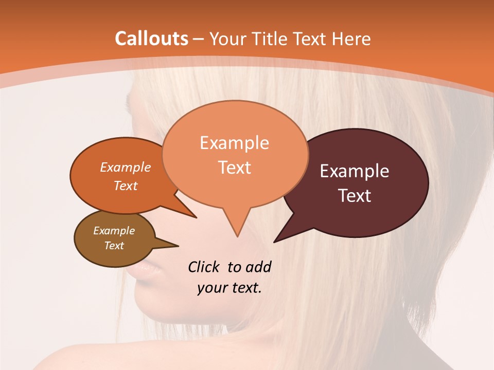 A Woman With Blonde Hair Is Looking Down PowerPoint Template