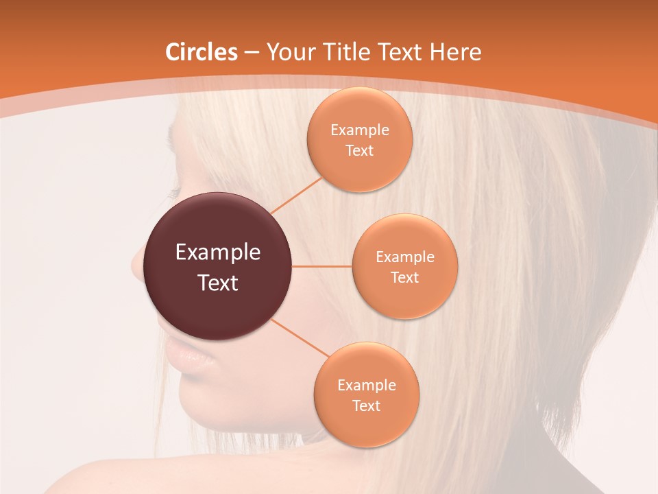 A Woman With Blonde Hair Is Looking Down PowerPoint Template