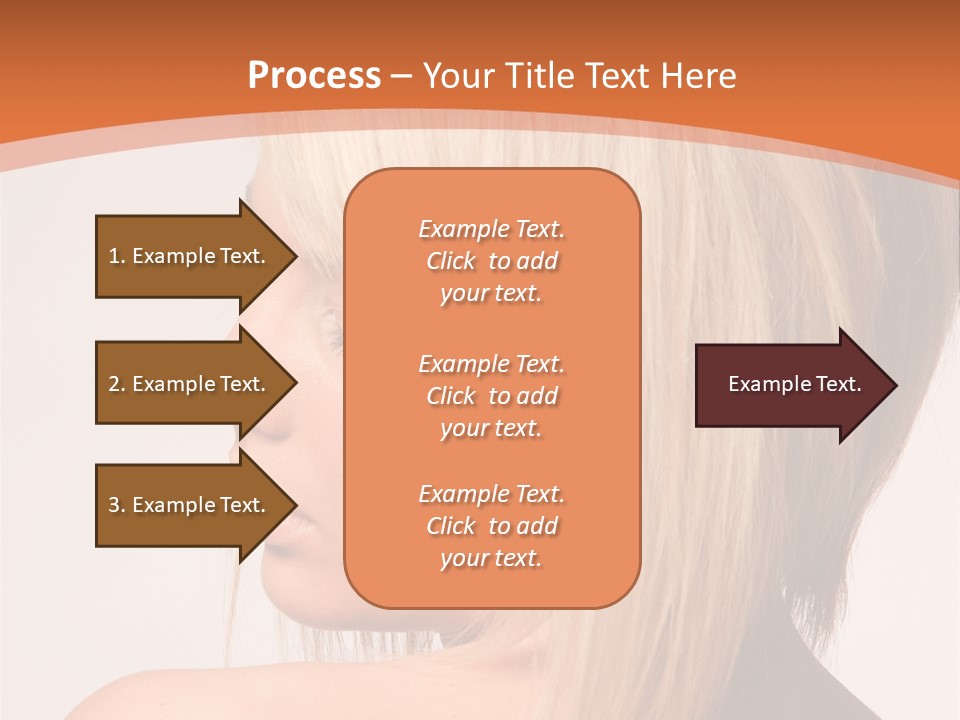 A Woman With Blonde Hair Is Looking Down PowerPoint Template