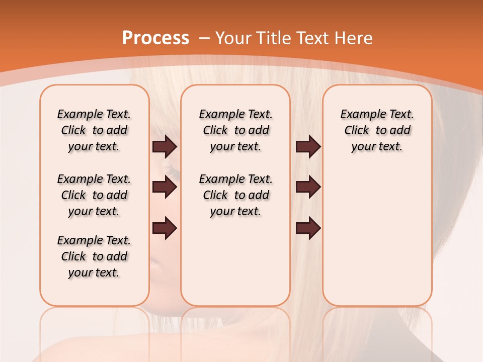 A Woman With Blonde Hair Is Looking Down PowerPoint Template