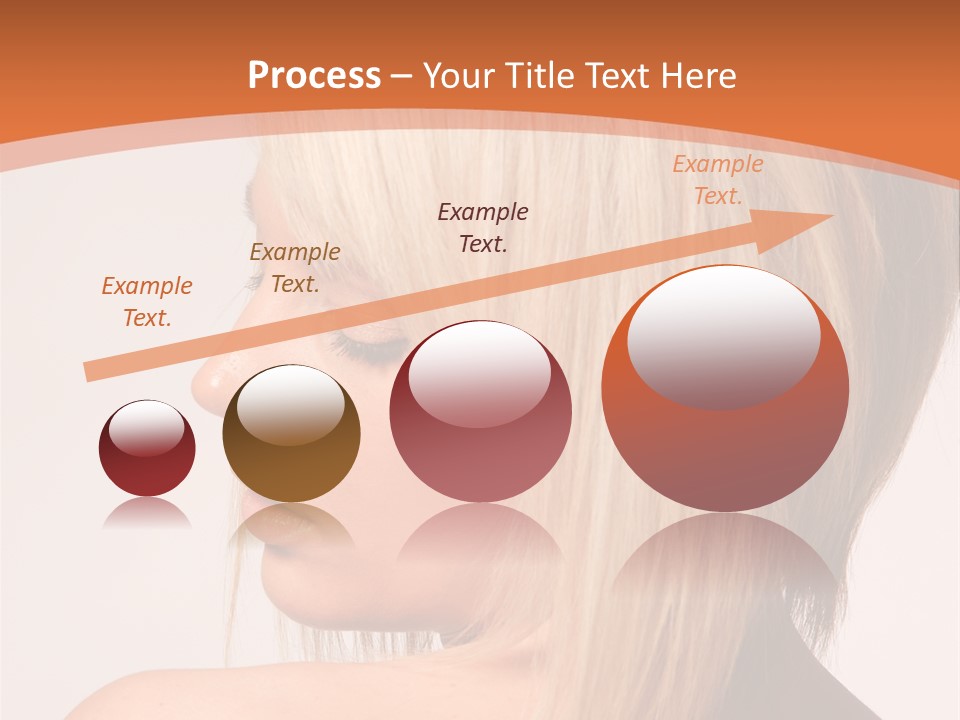 A Woman With Blonde Hair Is Looking Down PowerPoint Template