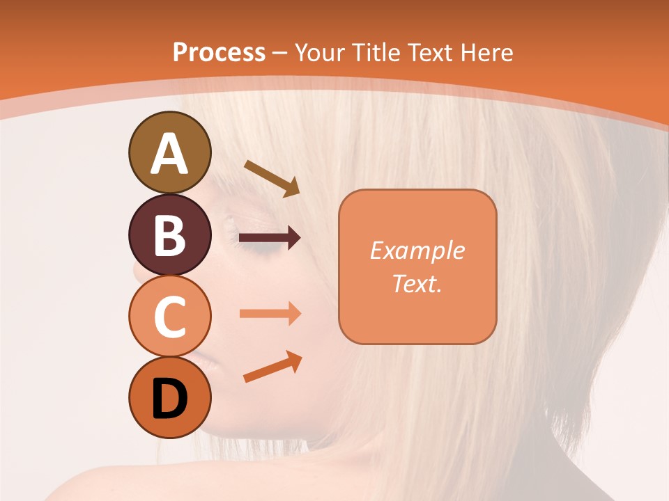 A Woman With Blonde Hair Is Looking Down PowerPoint Template