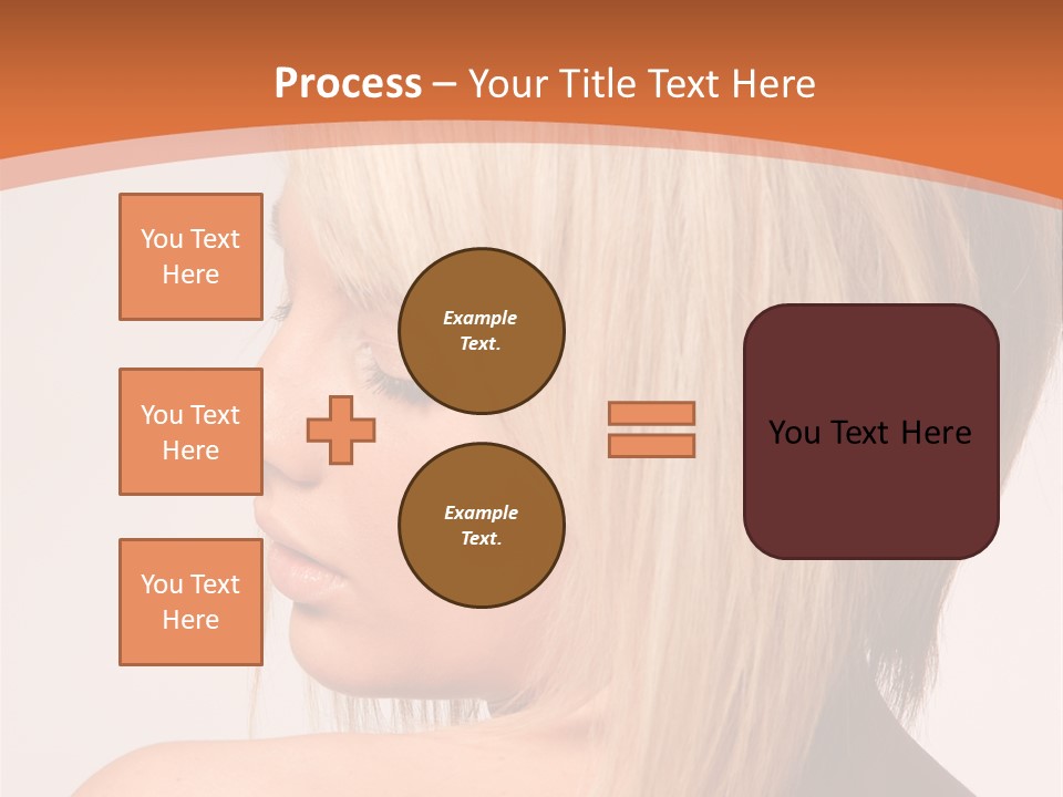 A Woman With Blonde Hair Is Looking Down PowerPoint Template