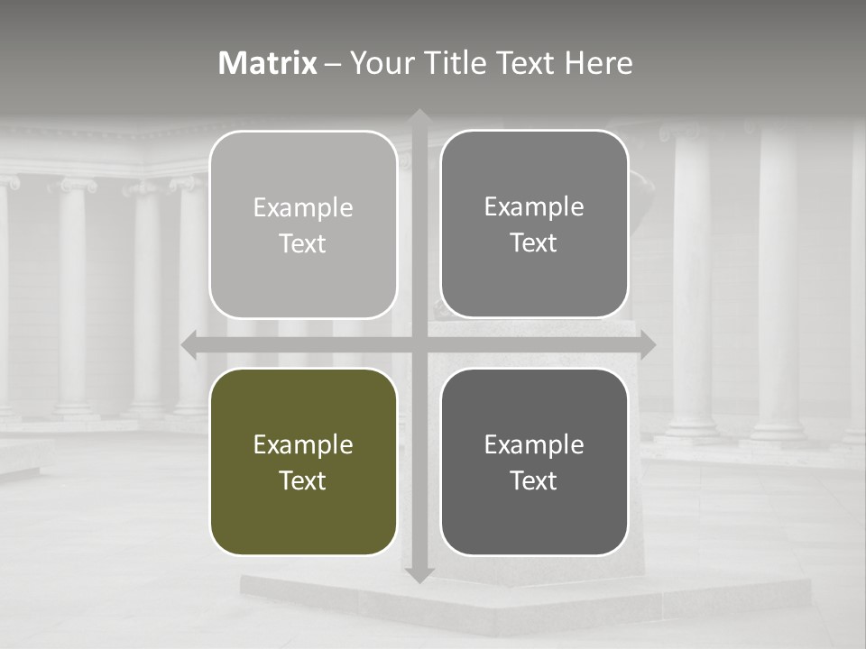 A Black And White Photo Of A Statue Of A Man PowerPoint Template