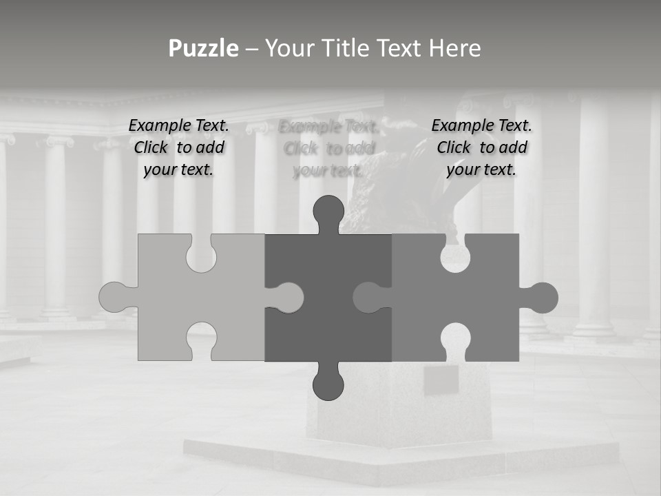 A Black And White Photo Of A Statue Of A Man PowerPoint Template