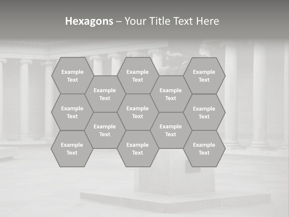 A Black And White Photo Of A Statue Of A Man PowerPoint Template