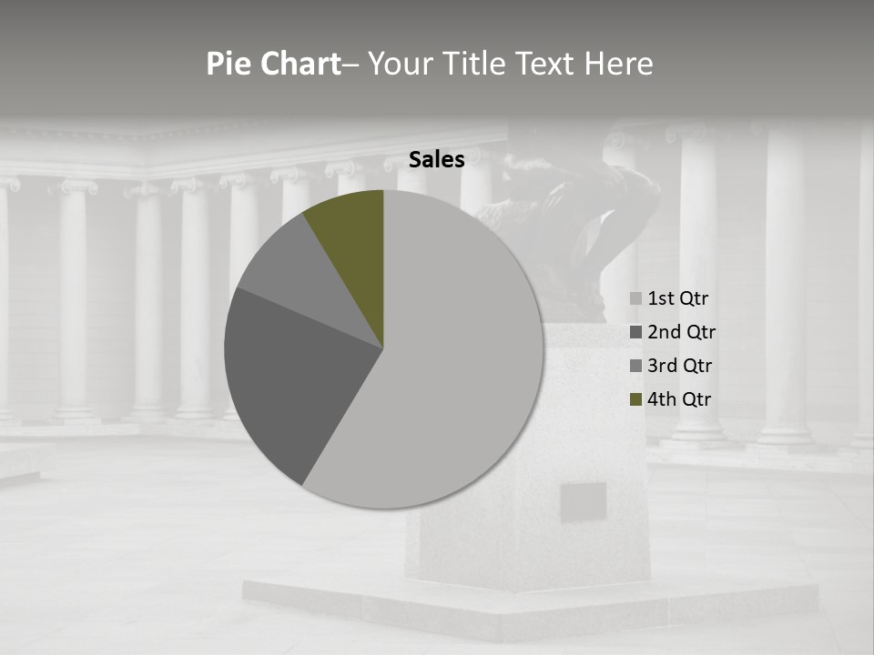 A Black And White Photo Of A Statue Of A Man PowerPoint Template