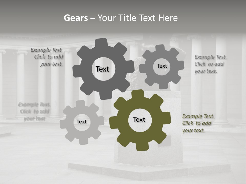 A Black And White Photo Of A Statue Of A Man PowerPoint Template