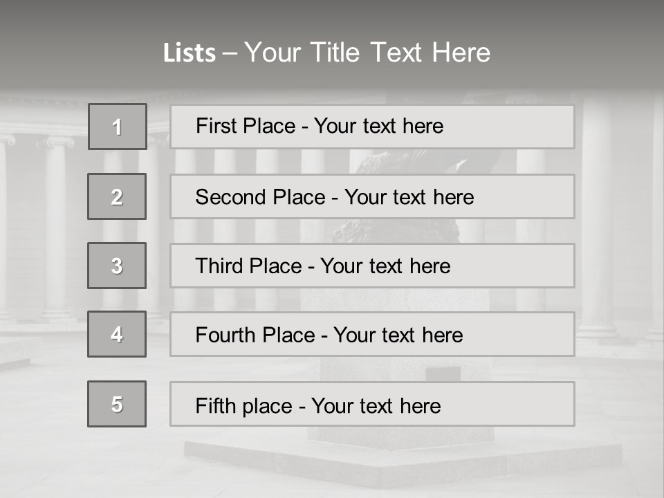 A Black And White Photo Of A Statue Of A Man PowerPoint Template