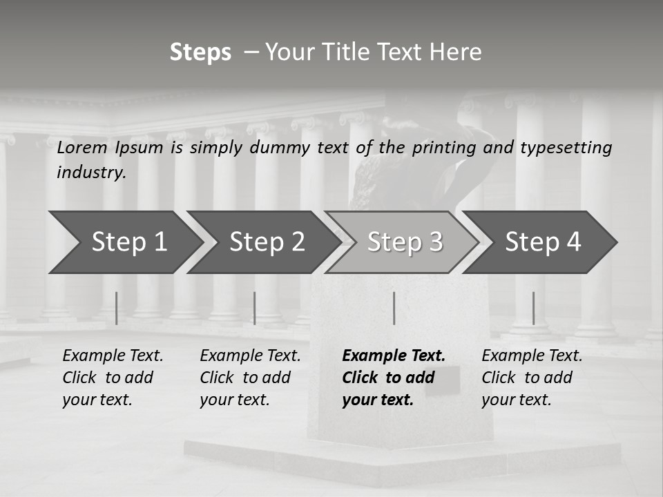 A Black And White Photo Of A Statue Of A Man PowerPoint Template