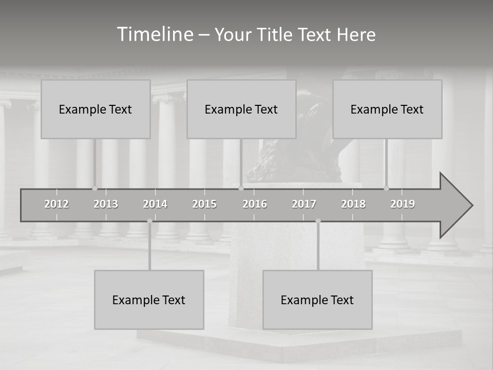 A Black And White Photo Of A Statue Of A Man PowerPoint Template