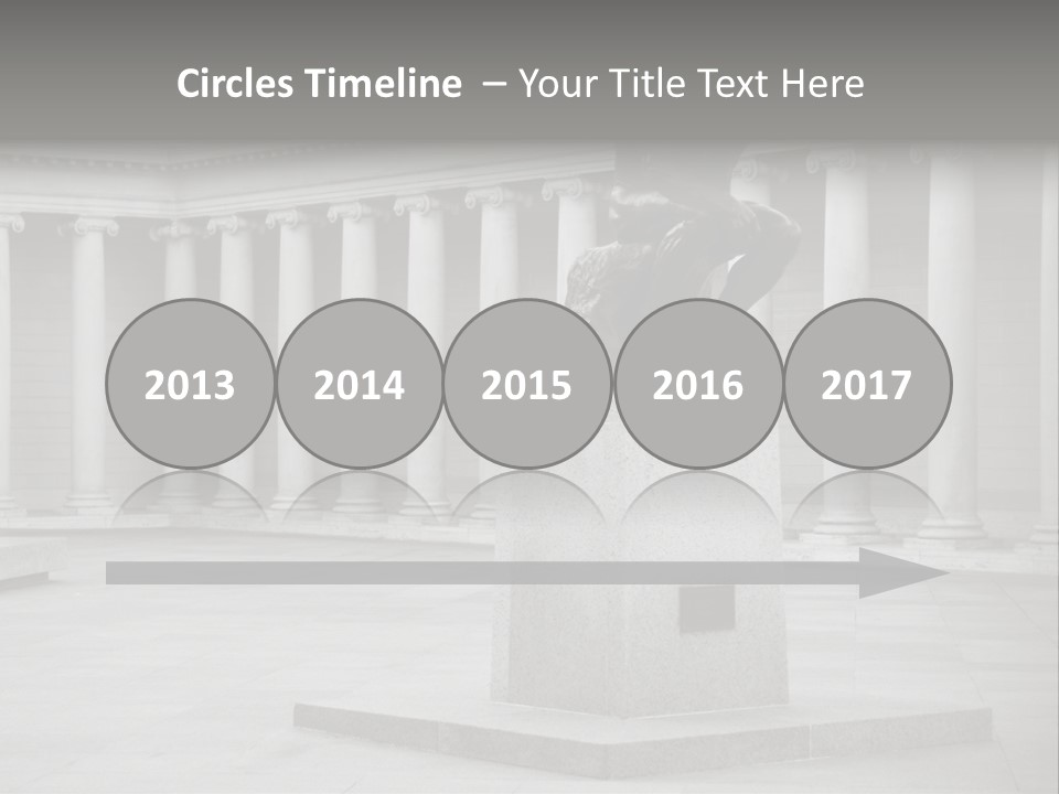 A Black And White Photo Of A Statue Of A Man PowerPoint Template