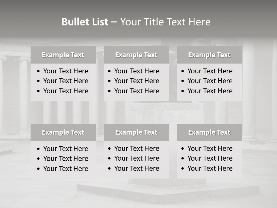 A Black And White Photo Of A Statue Of A Man PowerPoint Template