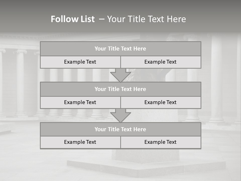 A Black And White Photo Of A Statue Of A Man PowerPoint Template