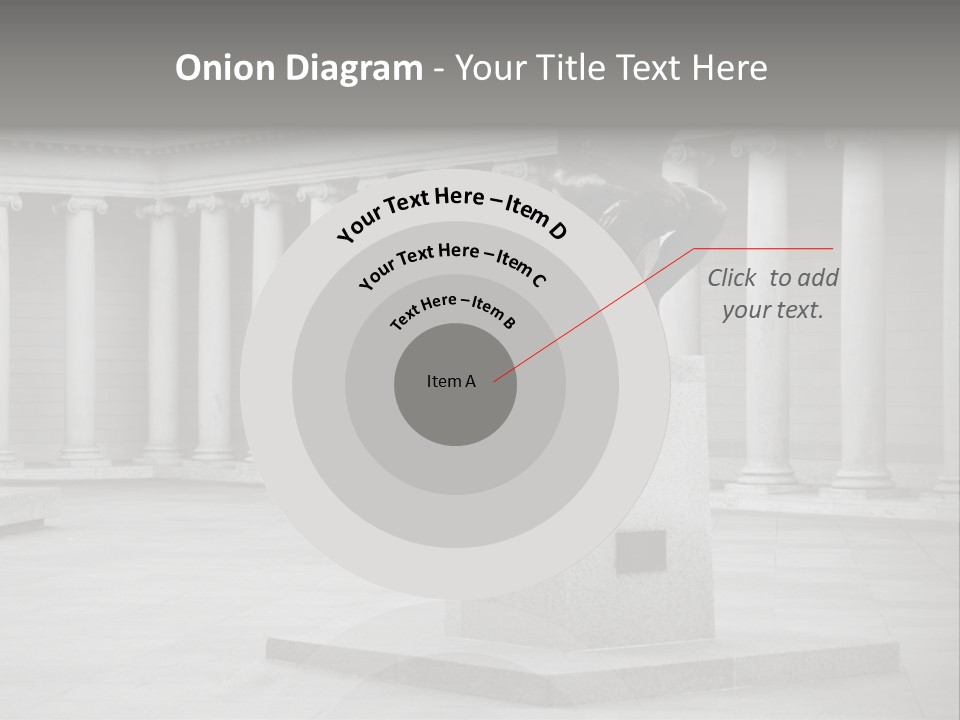 A Black And White Photo Of A Statue Of A Man PowerPoint Template