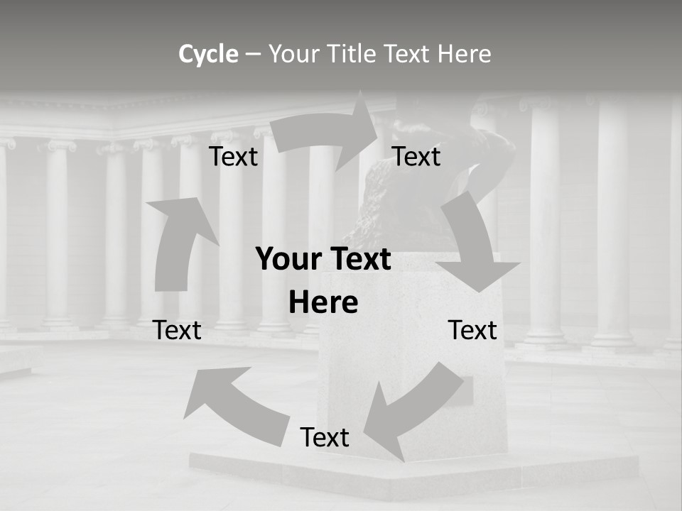 A Black And White Photo Of A Statue Of A Man PowerPoint Template