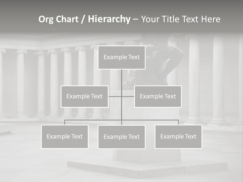 A Black And White Photo Of A Statue Of A Man PowerPoint Template