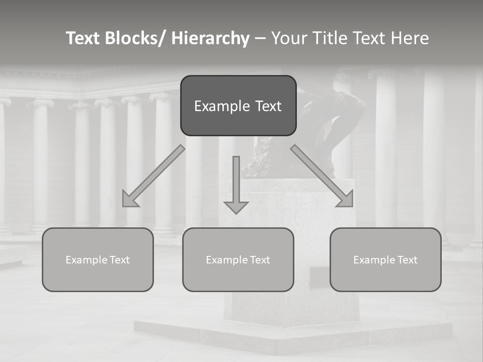 A Black And White Photo Of A Statue Of A Man PowerPoint Template