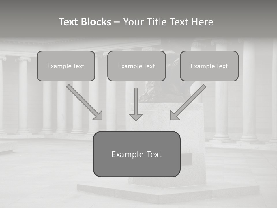 A Black And White Photo Of A Statue Of A Man PowerPoint Template