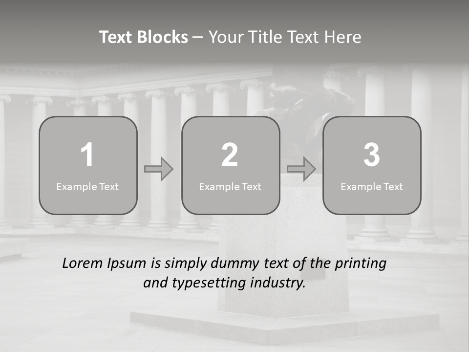 A Black And White Photo Of A Statue Of A Man PowerPoint Template