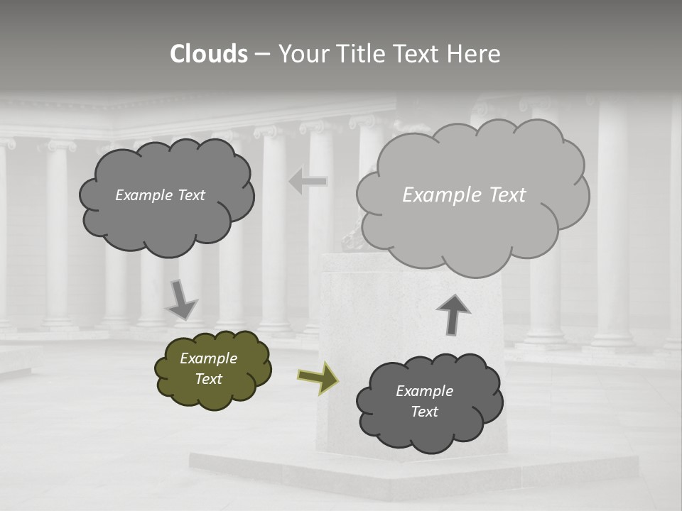 A Black And White Photo Of A Statue Of A Man PowerPoint Template