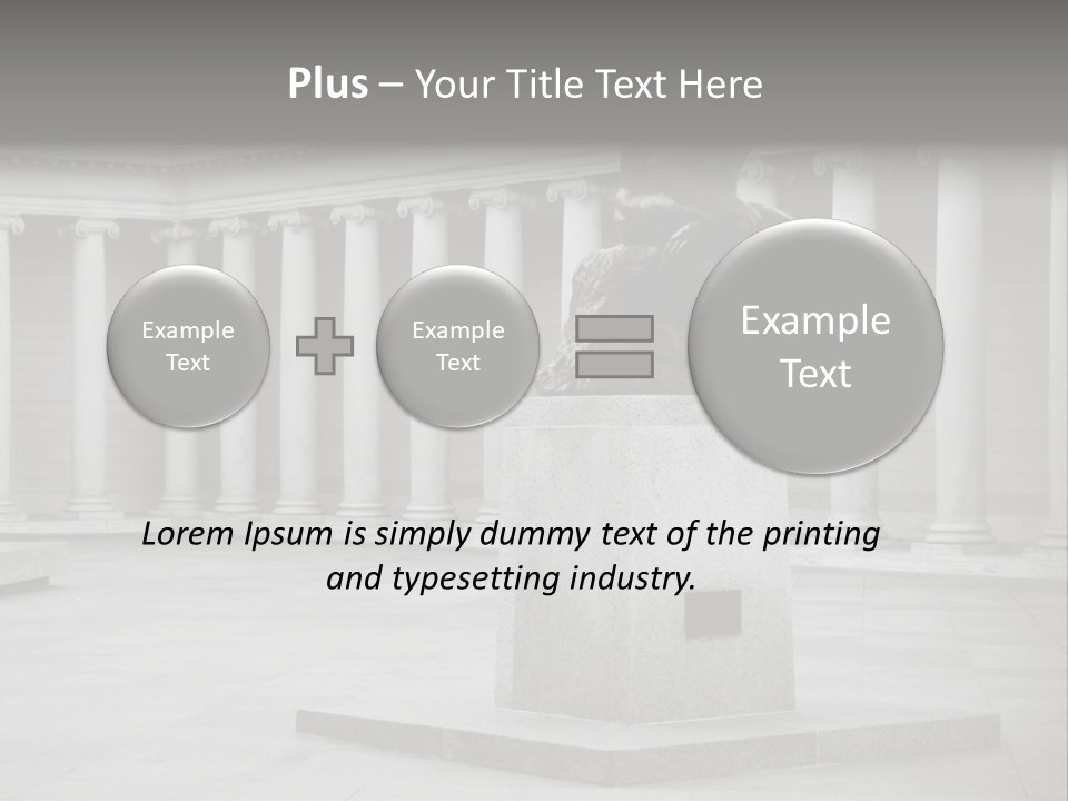 A Black And White Photo Of A Statue Of A Man PowerPoint Template