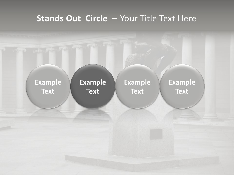 A Black And White Photo Of A Statue Of A Man PowerPoint Template
