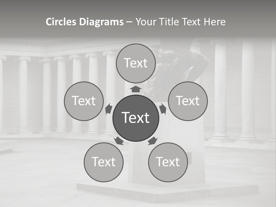 A Black And White Photo Of A Statue Of A Man PowerPoint Template