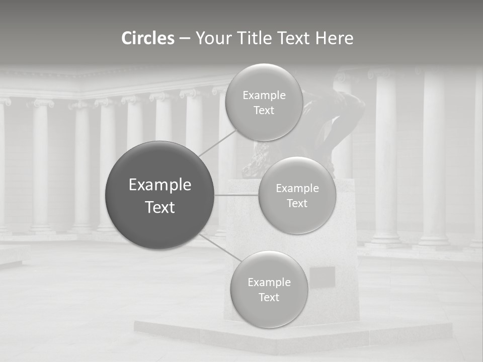 A Black And White Photo Of A Statue Of A Man PowerPoint Template