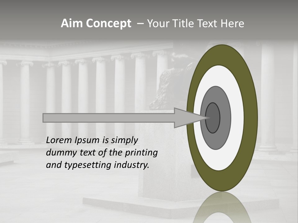 A Black And White Photo Of A Statue Of A Man PowerPoint Template