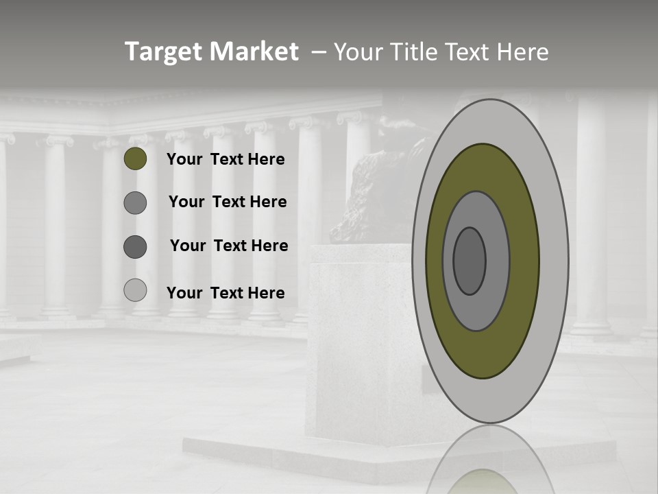 A Black And White Photo Of A Statue Of A Man PowerPoint Template