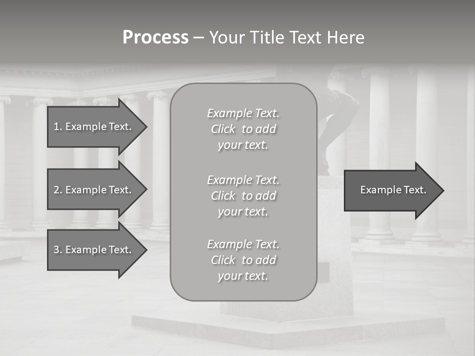 A Black And White Photo Of A Statue Of A Man PowerPoint Template