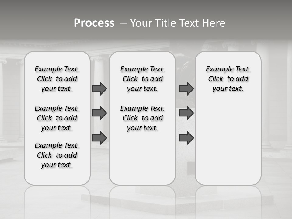 A Black And White Photo Of A Statue Of A Man PowerPoint Template