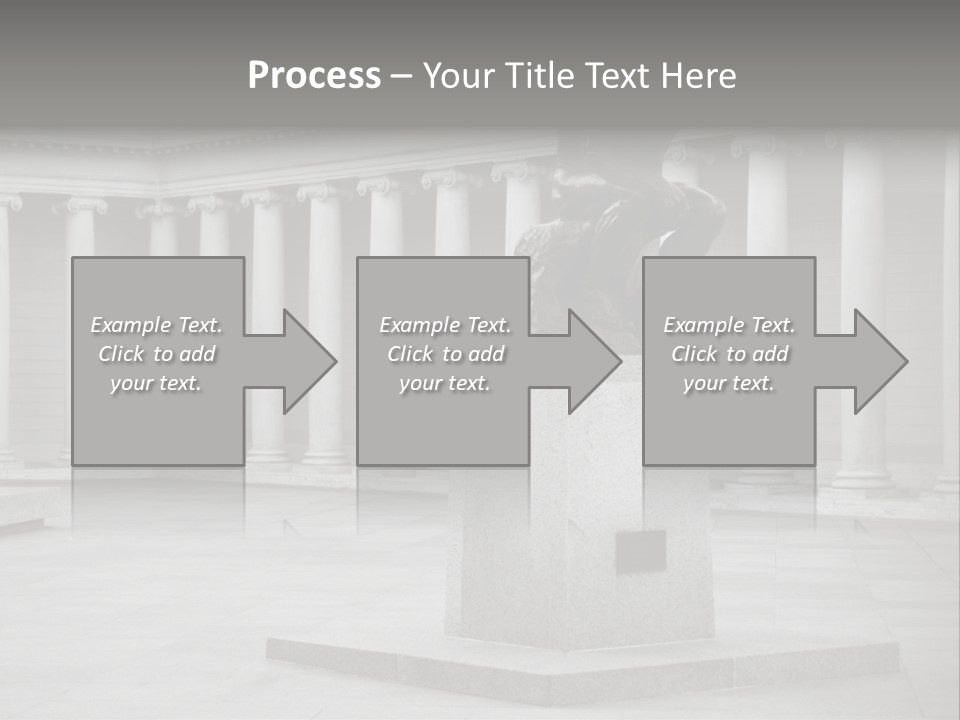 A Black And White Photo Of A Statue Of A Man PowerPoint Template