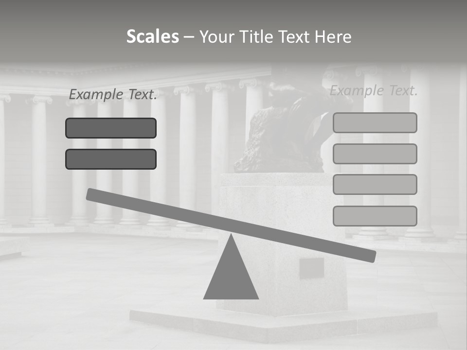 A Black And White Photo Of A Statue Of A Man PowerPoint Template