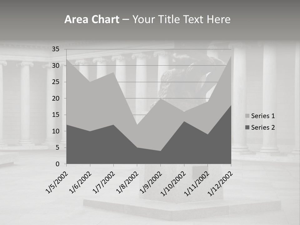 A Black And White Photo Of A Statue Of A Man PowerPoint Template