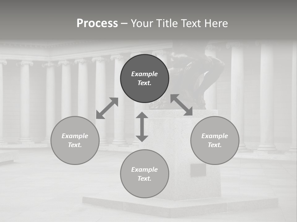 A Black And White Photo Of A Statue Of A Man PowerPoint Template