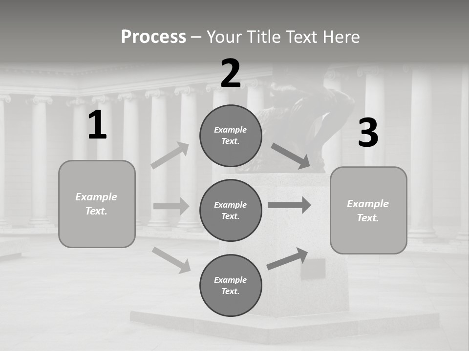 A Black And White Photo Of A Statue Of A Man PowerPoint Template