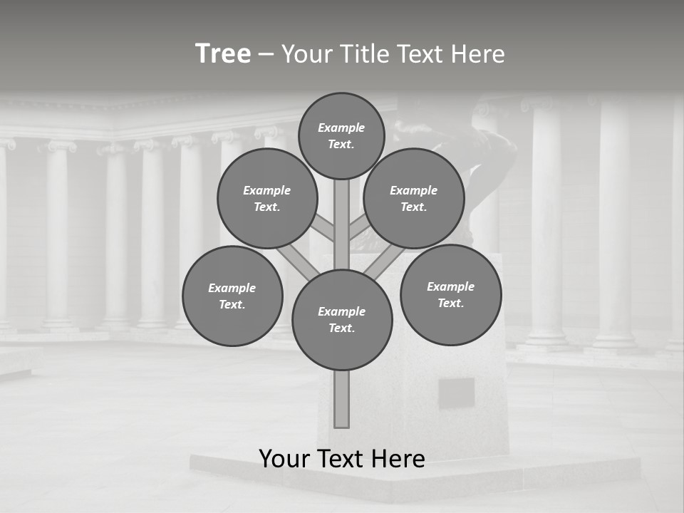 A Black And White Photo Of A Statue Of A Man PowerPoint Template