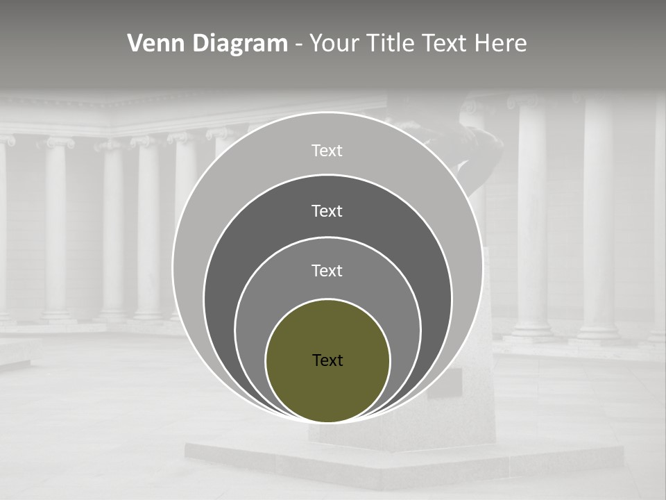 A Black And White Photo Of A Statue Of A Man PowerPoint Template